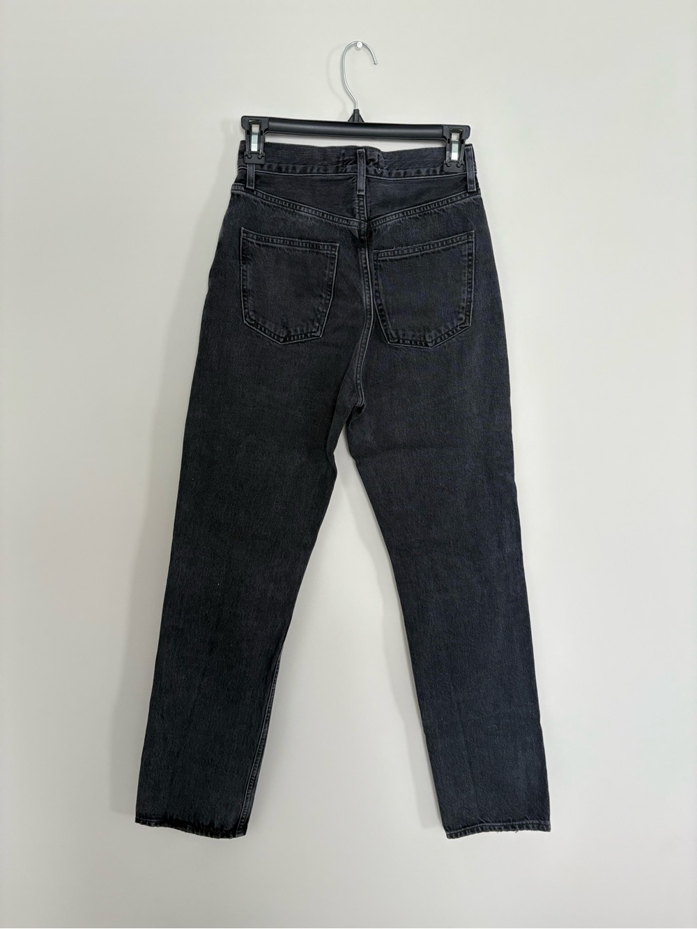Agolde Washed Black High-Rise Jeans with Branded Button - Picture 6 of 8